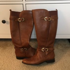 Naturalized Knee High Brown Leather Boots